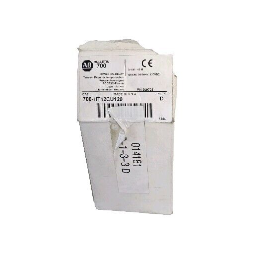NIB ALLEN BRADLEY 700-HT12CU120 POWER ON-DELAY 700HT12CU120 SER. D