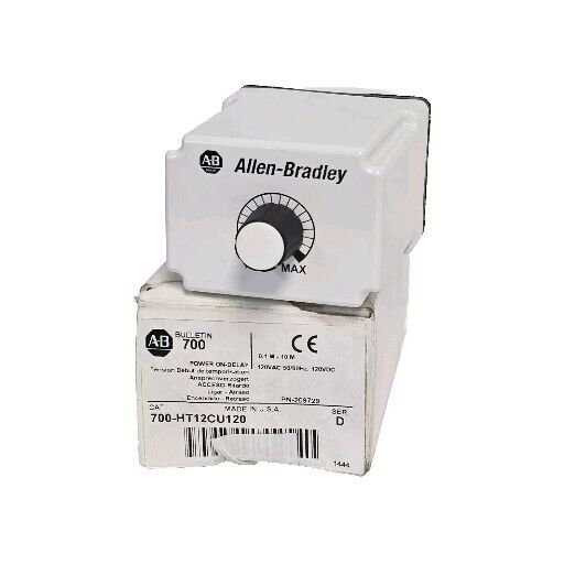 NIB ALLEN BRADLEY 700-HT12CU120 POWER ON-DELAY 700HT12CU120 SER. D