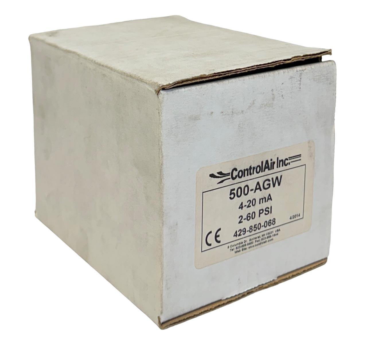 ControlAir INC 500-AGW / 500AGW TYPE 500X I/P TRANSDUCER 4-20mA INPUT NSMP
