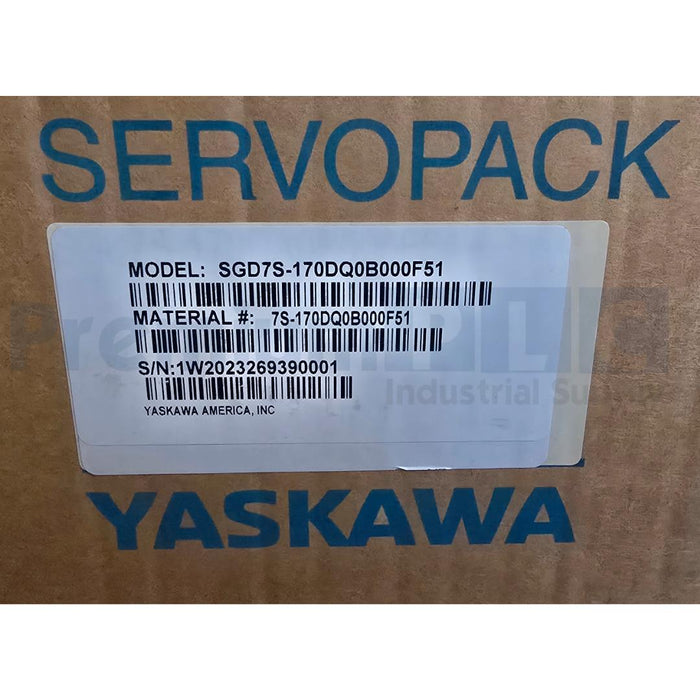 YASKAWA SGD7S-170DQ0B000F51 SigmaLogic-7 COMPACT SINGLE-AXIS SERVOPACK 5KW NSMP