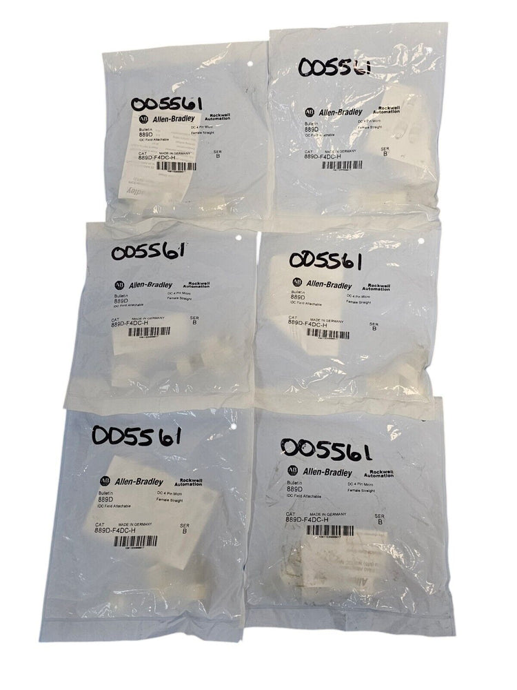 LOT OF 6 NEW ALLEN BRADLEY 889D-F4DC-H IDC FIELD ATTACHABLE 889DF4DCH SER. B