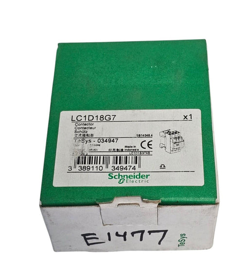 NIB SCHNEIDER ELECTRIC LC1D18G7 CONTACTOR 120 VAC COIL 3 POLE