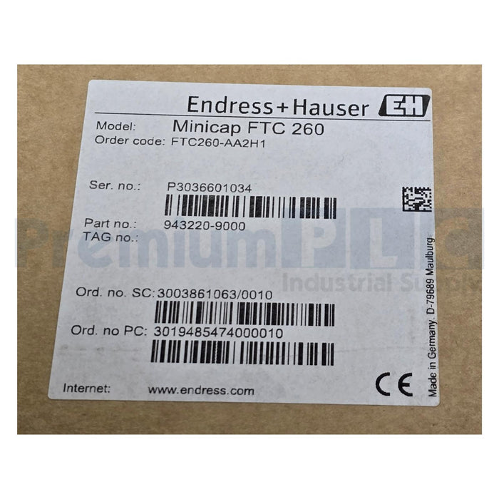 ENDRESS+HAUSER FTC260-AA2H1 Minicap FTC260 POINT LEVEL SENSOR 943220-9000 NSMP