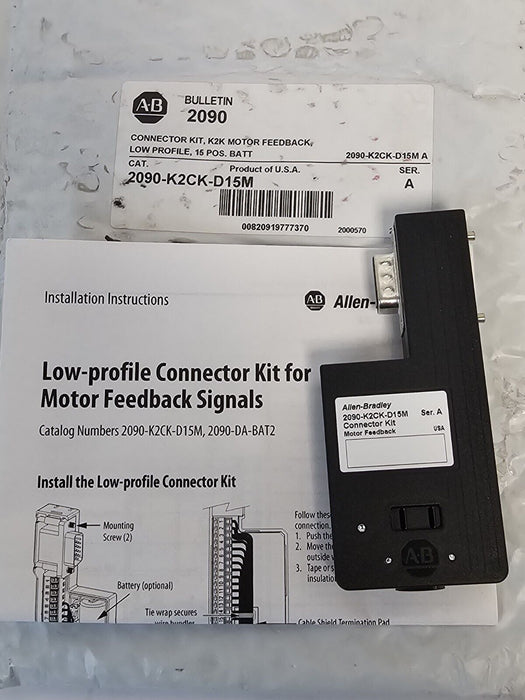 NEW ALLEN BRADLEY 2090-K2CK-D15M CONNECTOR KIT, K2K MOTOR FEEDBACK SER. A