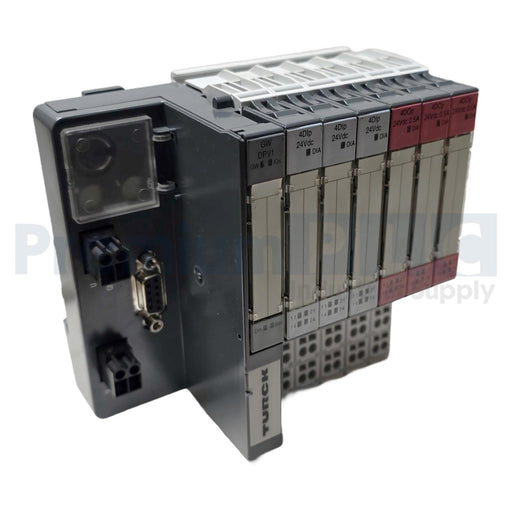 TURCK BL20-GW-DPV1 6827234 GATEWAY I/O SYSTEM W/6827012, 6827023 BL20 MODULES