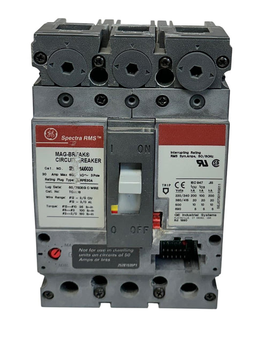 For Parts GENERAL ELECTRIC SELA36AI0030 Spectra RMS CIRCUIT BREAKER 30A 600VAC
