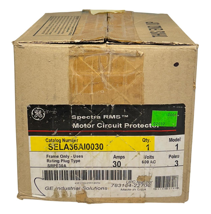 For Parts GENERAL ELECTRIC SELA36AI0030 Spectra RMS CIRCUIT BREAKER 30A 600VAC