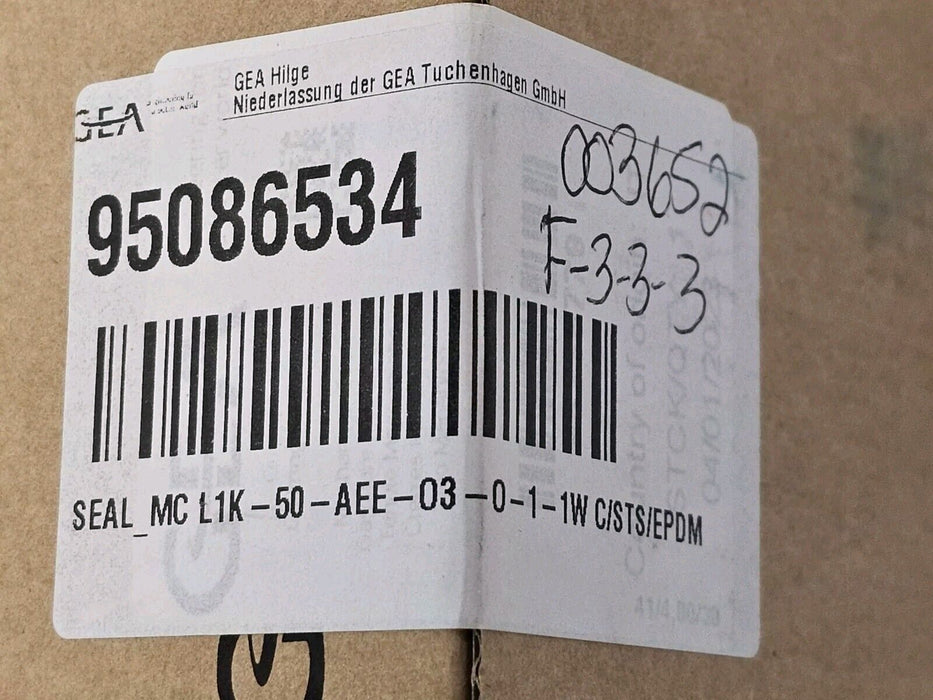 NEW GEA 95086534 SEAL_MC L1K-50-AEE-03-0-1-1W C/STS/EPDM MECHANICAL SEAL