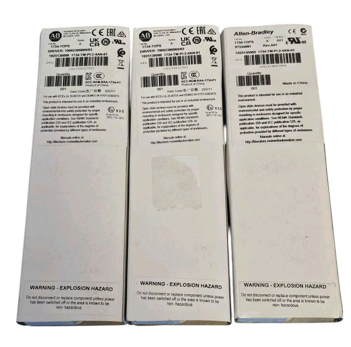 LOT OF 3 NIB ALLEN BRADLEY 1734-TOPS SER. A TERMINAL BASES 1734TOPS