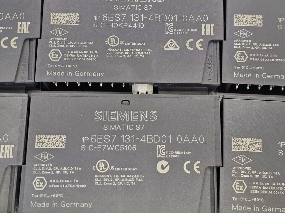 LOT OF 6 SIEMENS 6ES7131-4BD01-0AA0 DIGITAL INPUT MODULES 6ES71314BD010AA