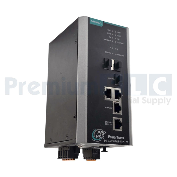 MOXA PT-G503-PHR-PTP-HV 3-PORT PT-G503 GIGABIT MANAGED REDUNDANCY BOX NSNP
