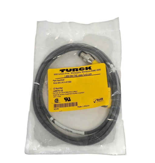 NEW TURCK PKW 4M-2-RS 4,4T/S90 HYBRID MOLDED CORDSET ID NUMBER U0979-43