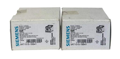 2 SIEMENS 3RT1015-1BB41 / 3RT10151BB41 SIRIUS POWER CONTACTORS 24VDC 3POLE NSMP