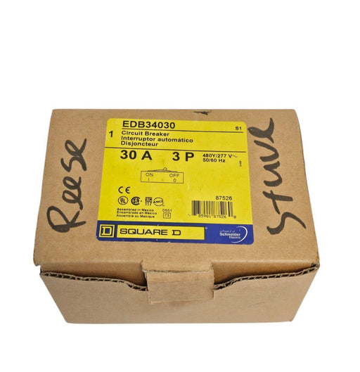 NIB SQUARE D EDB34030 S1 CIRCUIT BREAKER 30A 3P 480Y/277V~ 50/60HZ
