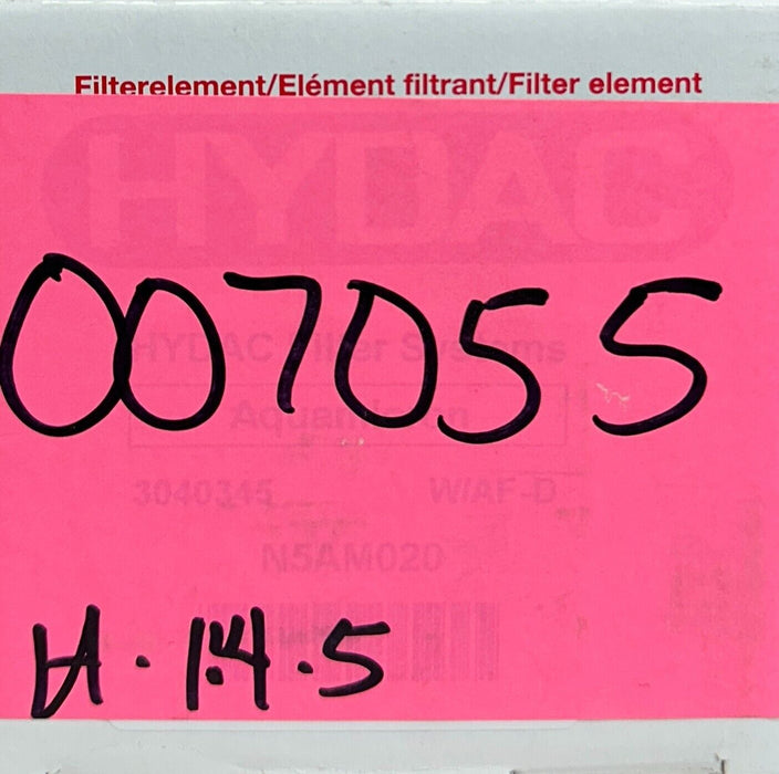 HYDAC N5AM020 / 3040345 W/ AF-D AQUAMICRON HYDRAULIC FILTER SYSTEM NSMP
