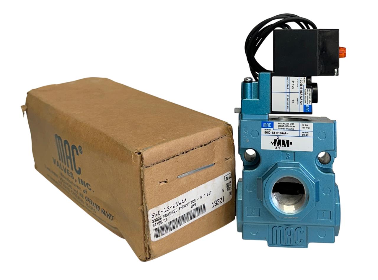 MAC 56C-13-616AA / 56C13616AA 56 SERIES SPOOL VALVE 25-150PSI 24VDC COIL NSMP