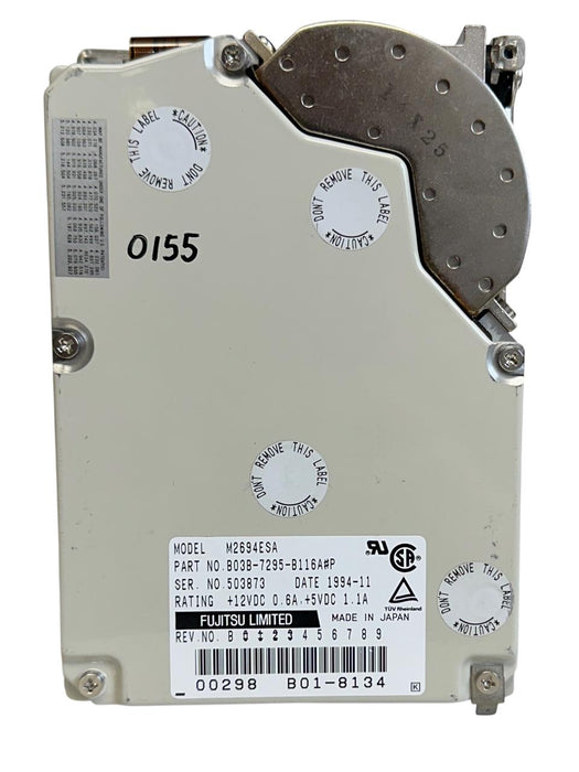 FUJITSU LIMITED B03B-7295-B116A#P / M2694ESA SCSI 50-PIN HARD DRIVE 128KB USNP