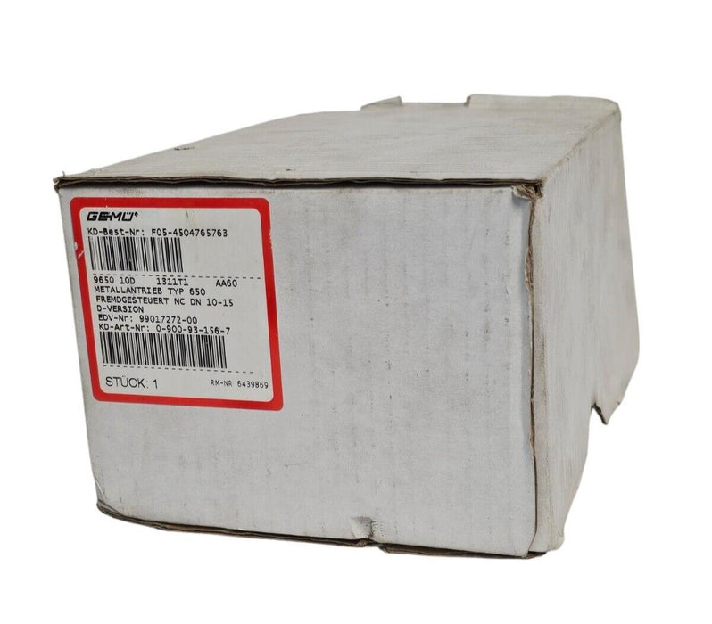 NIB GEMU 9650 10D 1311T1 ACTUATOR DIAPHRAGM VALVE 99017272-6439869 0001
