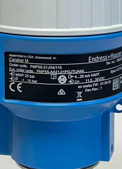 ENDRESS+HAUSER PMP55-21JX4/115 / PMP55-AA21JI1PGJTIJA4A Cerabar M HART NSNP