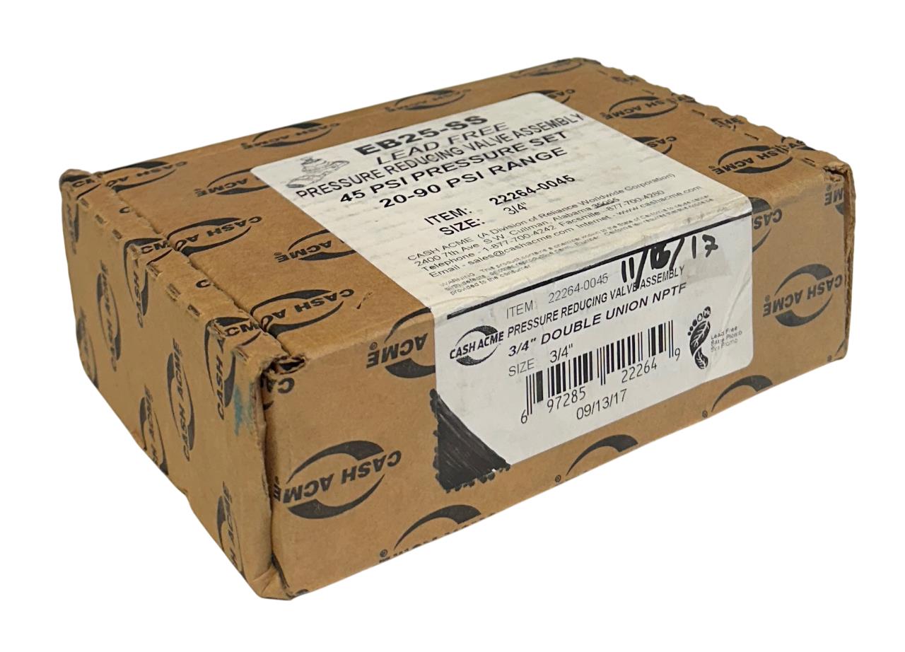 CASH ACME EB25-SS / 22264-0045 PRESSURE REDUCING VALVE ASSEMBLY 3/4'' 45PSI NSMP