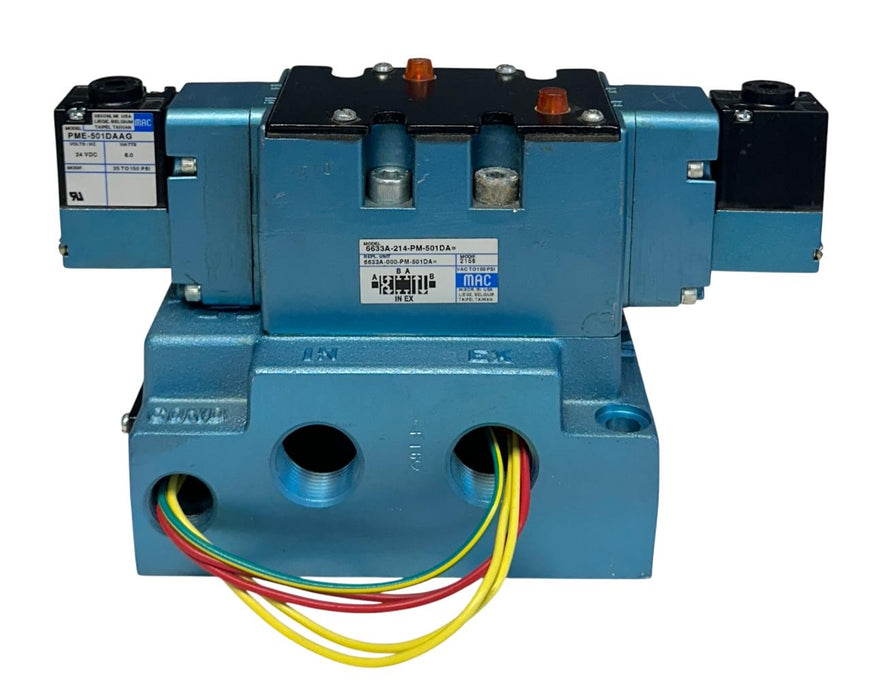 MAC 6633A-214-PM-501DA / 6633A214PM501DA SOLENOID VALVE 24VDC 6W COIL USNP