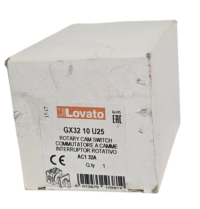 NIB LOVATO GX32 10 U25 ROTARY CAM SWITCH GX3210U25