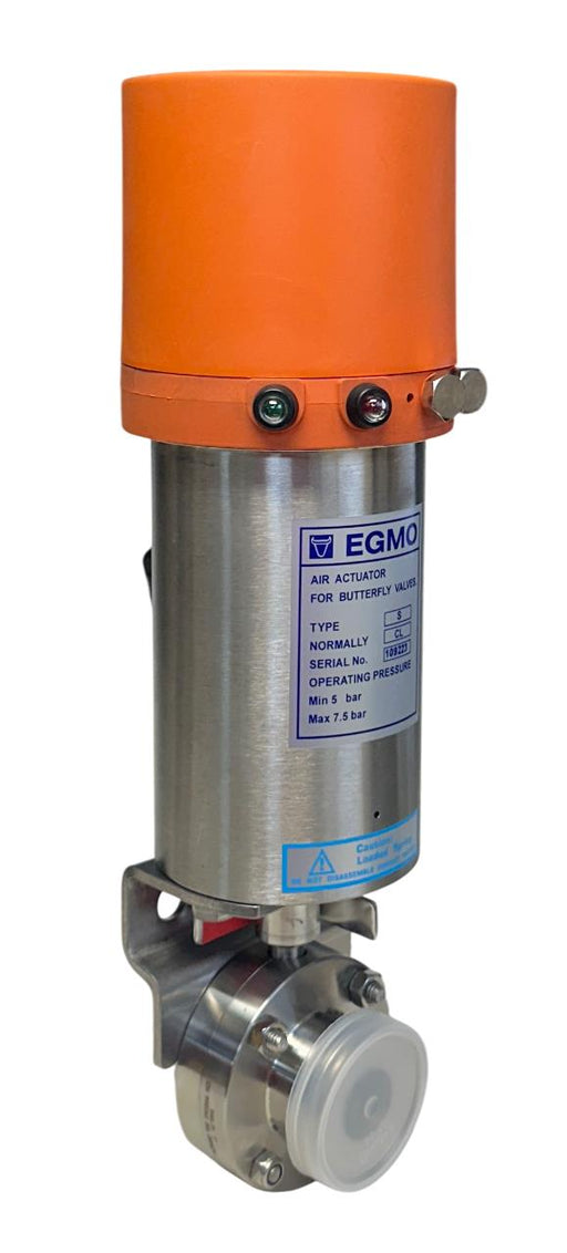 EGMO TYPE S AIR ACTUATOR FOR BUTTERFLY VALVE NORMALLY CLOSED 1'' STAINLESS NSNP