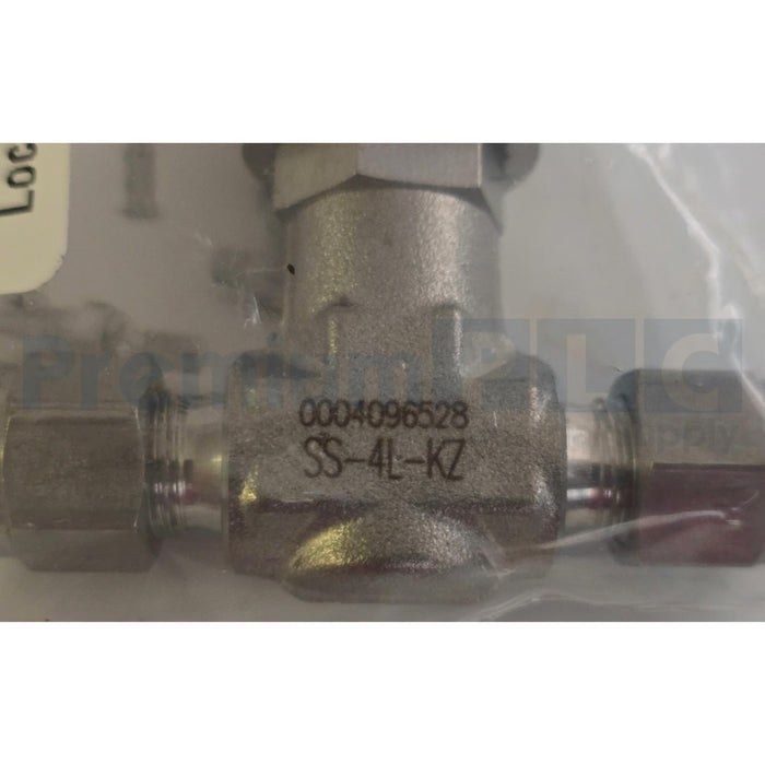 SWAGELOK SS-4L-KZ STAINLESS STEEL HIGH FLOW METERING VALVE 1/4" TUBE CONN. NEW