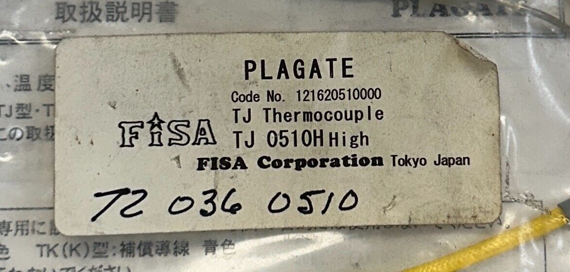 FISA 121620510000 PLAGATE TJ THERMOCOUPLE TJ 0510H HIGH 720360510 01091734 NSFS