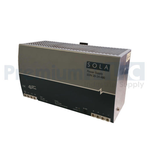 EMERSON SolaHD SDN20-24-480 DIN RAIL POWER SUPPLY 24VDC-OUT 380-480 VAC-IN NUPI