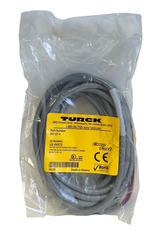 TURCK RKC 12T-4 / U2-04572 EUROFAST SINGLE-ENDED CORDSET M12 RKC12T4 NSFS