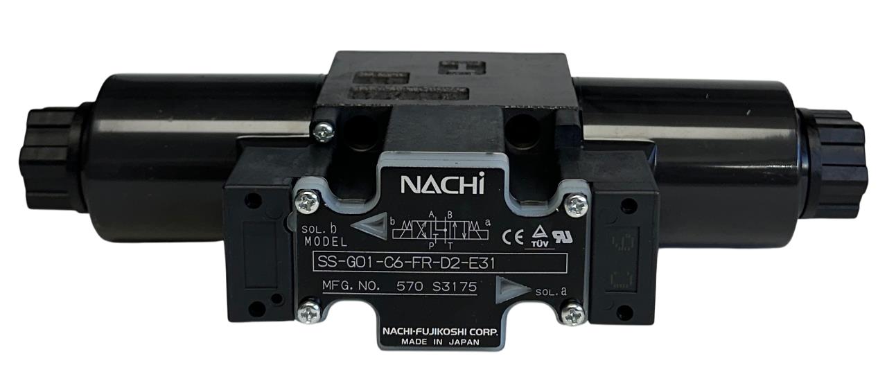 NACHI SS-G01-C6-FR-D2-E31 / SSG01C6FRD2E31 HYDRAULIC CONTROL VALVE 24VDC NSNP