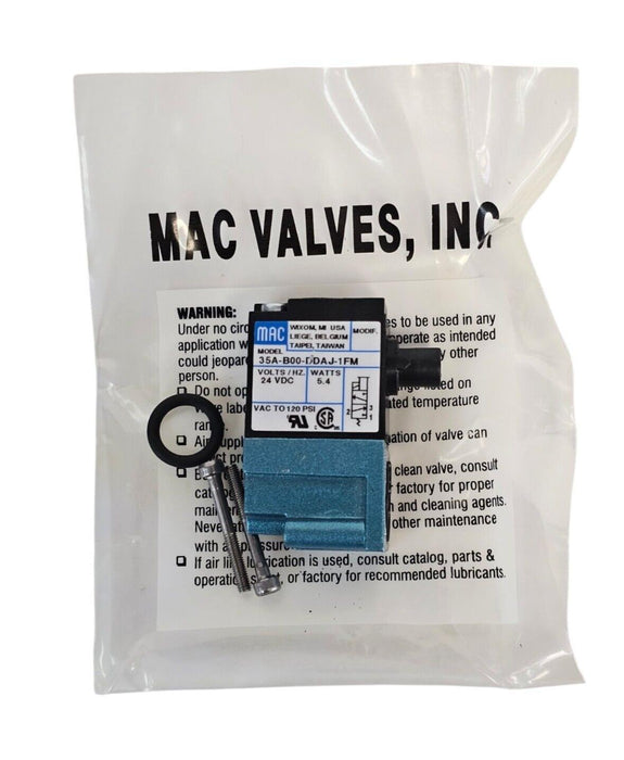 NIB MAC 35A-B00-DDAJ-1FM SOLENOID VALVE 35AB00DDAJ1FM 24V 5.4W
