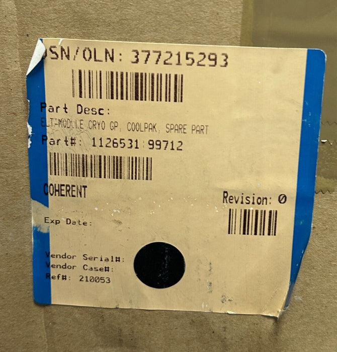 COHERENT 1126531 ELT-MODULE COOLPAK SPARE CRYO GP 160024180057CL 400V NSMP