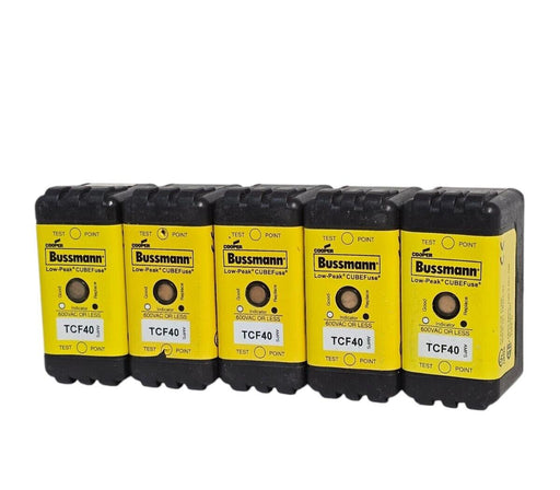 LOT OF 5 COOPER BUSSMANN TCF40 LOW-PEAK CUBEFuse FUSES