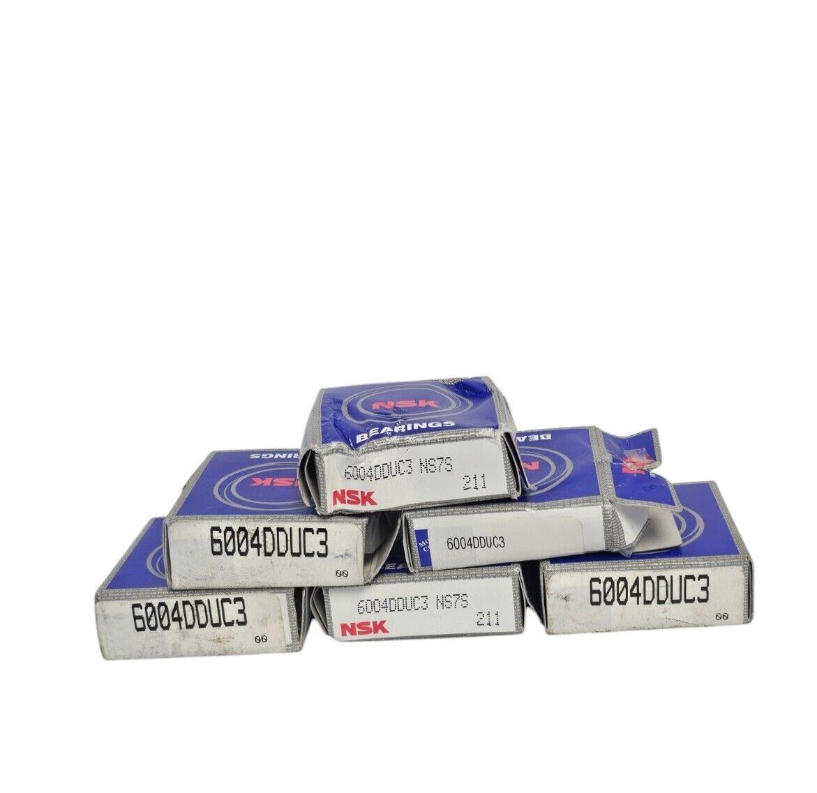 LOT OF 5 NIB NSK 6004DDUC3 RADIAL / DEEP GROOVE BALL BEARINGS