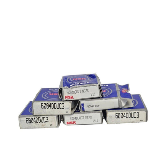 LOT OF 5 NIB NSK 6004DDUC3 RADIAL / DEEP GROOVE BALL BEARINGS
