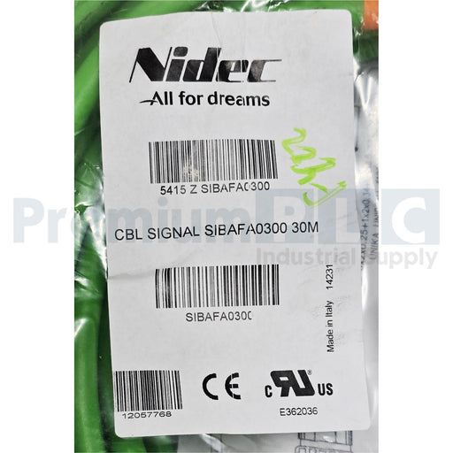 NIDEC CONTROL TECHNIQUES SIBAFA0300 ENCODER SIGNAL FEEDBACK SERVO CABLE 30M NSMP