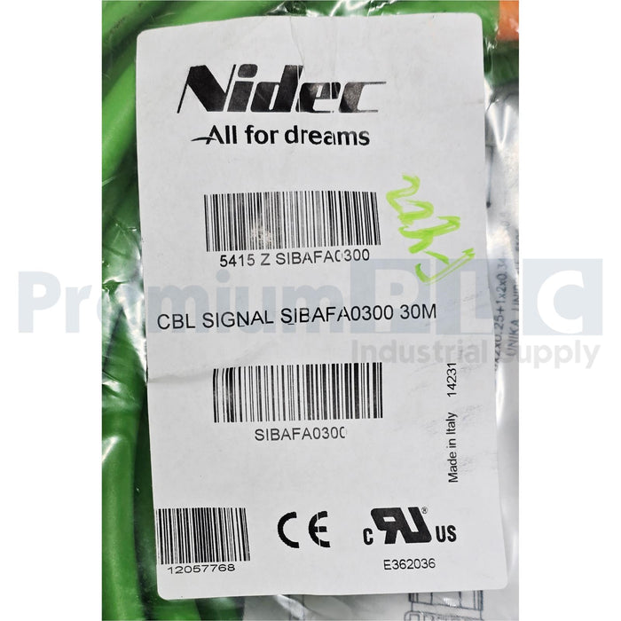 NIDEC CONTROL TECHNIQUES SIBAFA0300 ENCODER SIGNAL FEEDBACK SERVO CABLE 30M NSMP