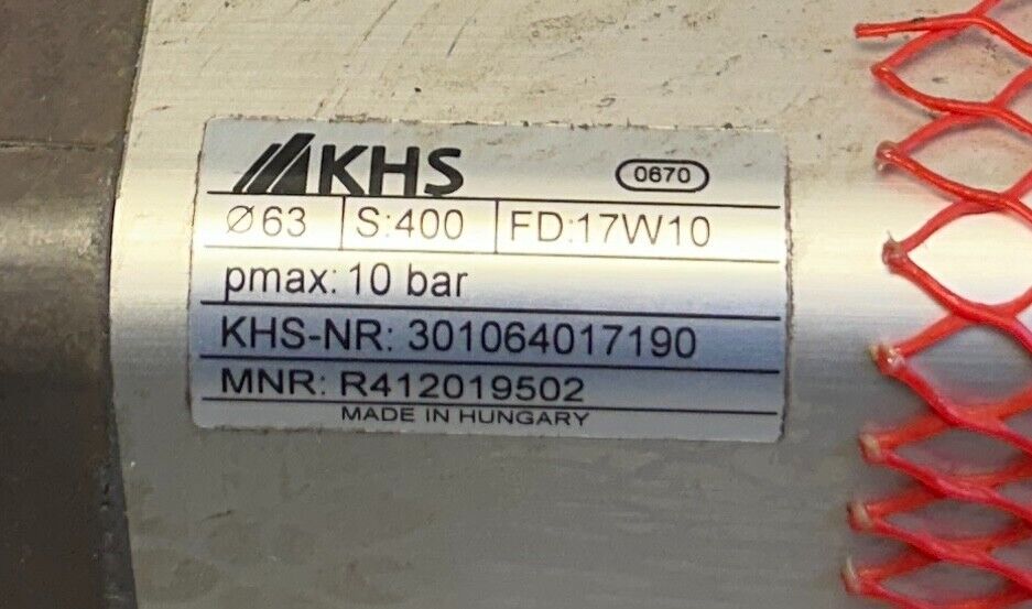 KHS AVENTICS 301064017190 / R412019502 PNEUMATIC CYLINDER 17W10 SINGLE-ROD NSNP