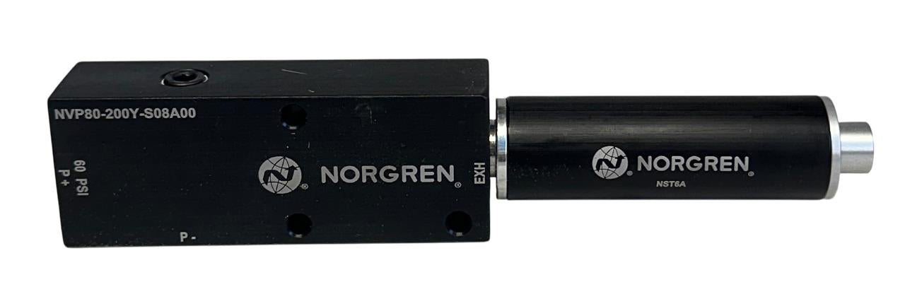 NORGREN NVP80-200Y-S08A00 / NST6A MODULAR VENTURI VACUUM GENERATOR/SILENCER NSNP