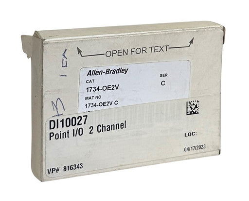ALLEN BRADLEY 1734-OE2V /C POINT I/O 2-CHNL ANALOG OUTPUT MODULE 1734OE2V NSMP