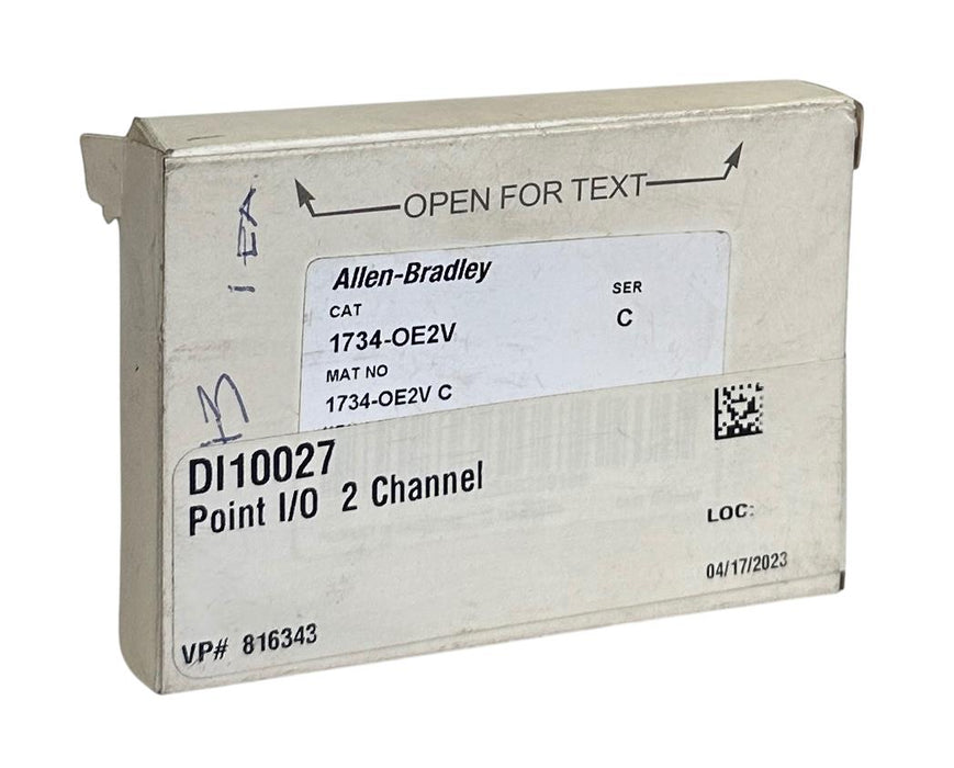 ALLEN BRADLEY 1734-OE2V /C POINT I/O 2-CHNL ANALOG OUTPUT MODULE 1734OE2V NSMP