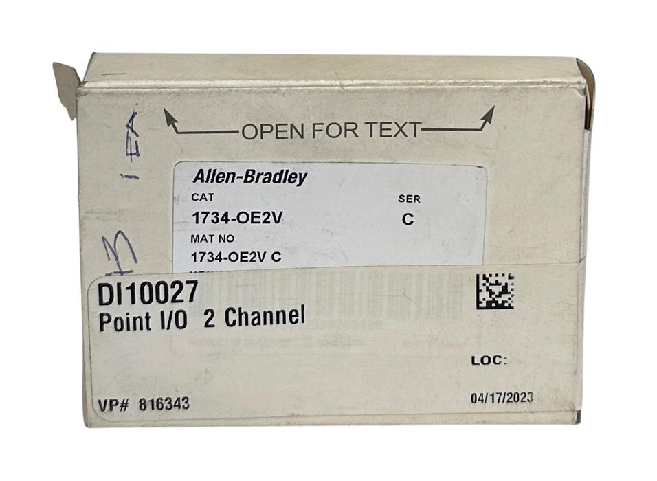ALLEN BRADLEY 1734-OE2V /C POINT I/O 2-CHNL ANALOG OUTPUT MODULE 1734OE2V NSMP