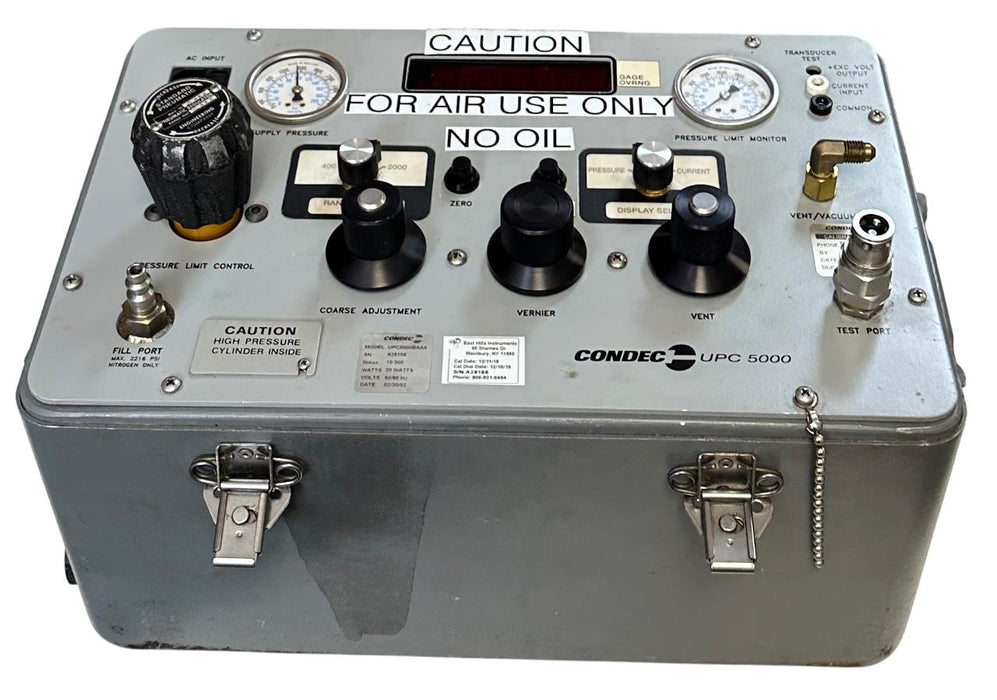 CONDEC UPC5000BAAA UPC 5000 PRESSURE CALIBRATION STANDARD TESTER 20W USNP