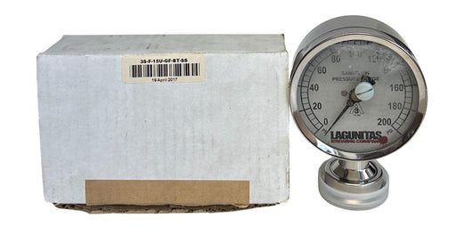 CSE 3S-F-15U-GF-BT-SS / 3SF15UGFBTSS SANI-FLOW PRESSURE GAUGE 0-200PSI NSMP *