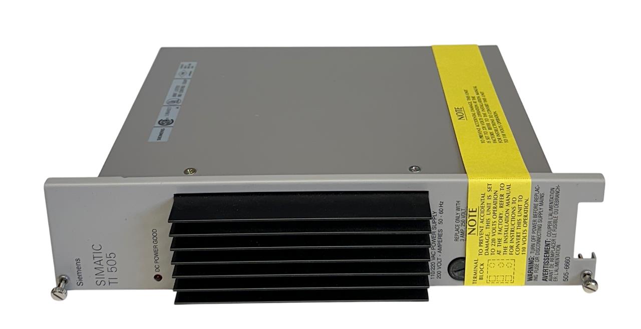 SIEMENS 505-6660 / 2586231-0001 SIMATIC TI 505 POWER SUPPLY 110/220VAC NSMP