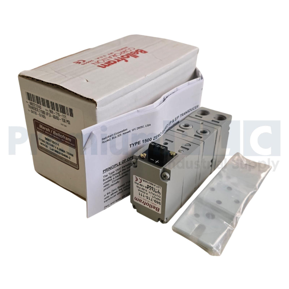 MARSH BELLOFRAM 969-715-111 T1500 I/P ELECTRO-PNEUMATIC TRANSDUCER 969715111 NEW