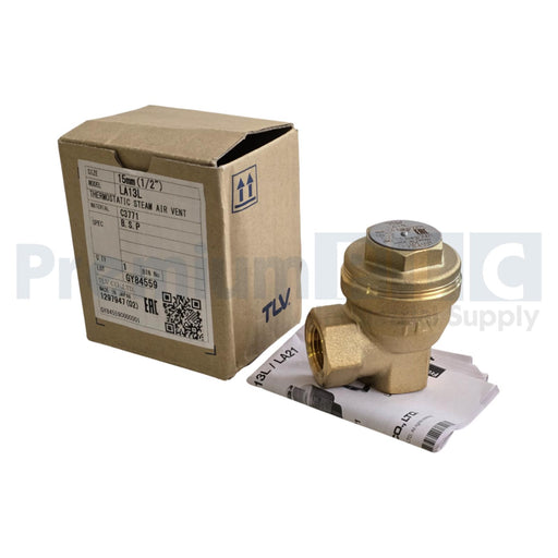 NEW TLV LA13L 1/2" (15mm) BRASS THERMOSTATIC STEAM AIR VENT NSMP