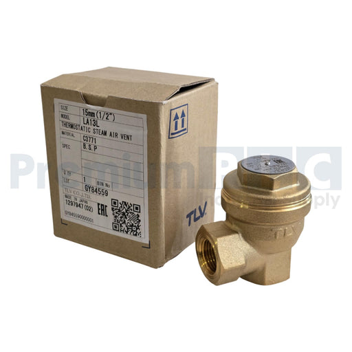 NEW TLV LA13L 1/2" (15mm) BRASS THERMOSTATIC STEAM AIR VENT NSMP